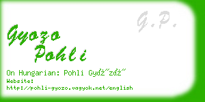 gyozo pohli business card